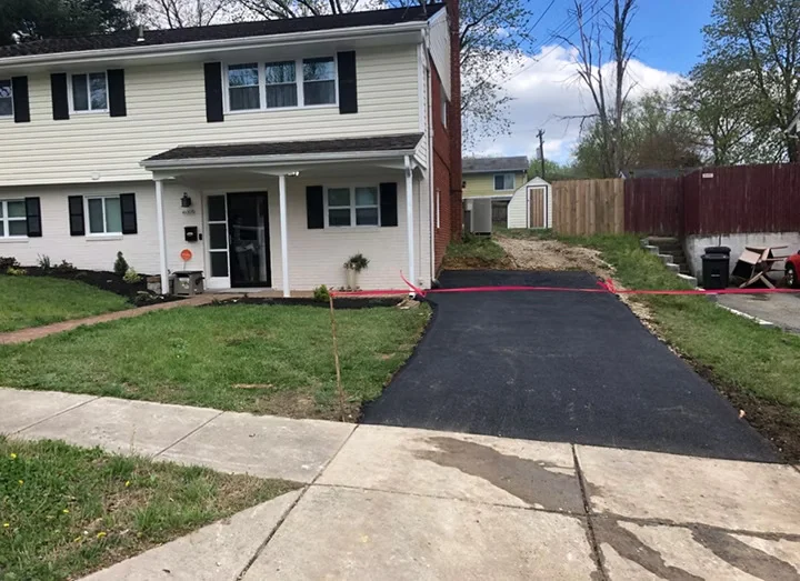 Recent driveway replacement project by South State Paving in Southern Maryland Recent driveway replacement project by South State Paving in Southern Maryland