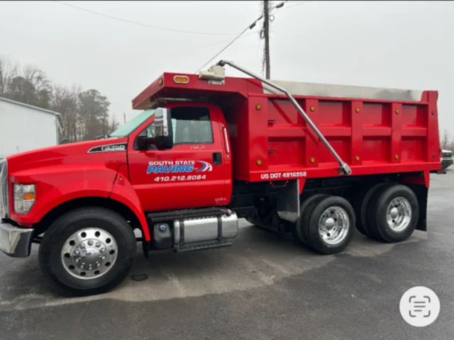 South State Paving red dump truck South State Paving red dump truck